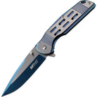 MTech USA Framelock Spring Assisted Folding Knife, Blue/Satin Blade, MT-A1019BL M-Tech
