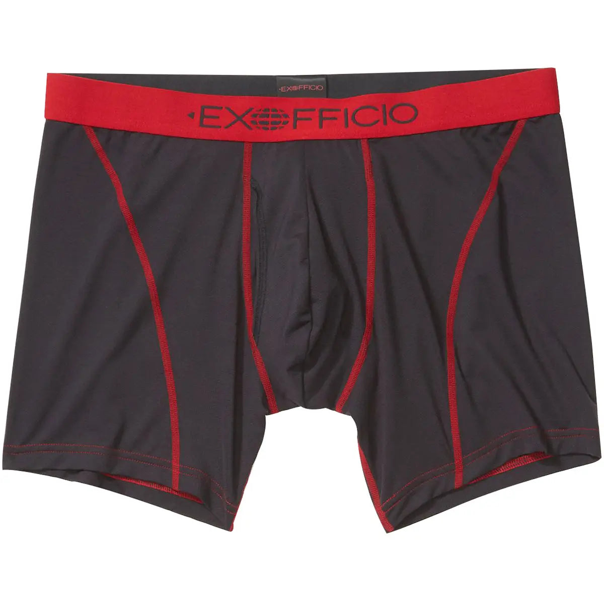 ExOfficio Give-N-Go 2.0 Sport Mesh 6" Boxer Briefs - Black/Scarlet Sage ExOfficio
