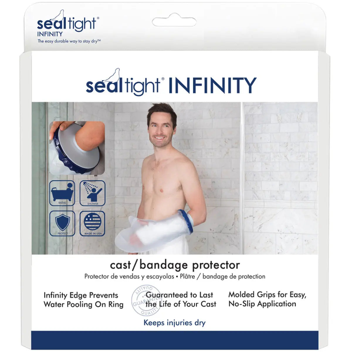 Seal-Tight Infinity Waterproof Adult Arm Cast Cover and Bandage Protector Seal-Tight