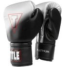 Title Boxing Platinum Proclaim Power Hook and Loop Bag Gloves - Black/Silver Title Boxing