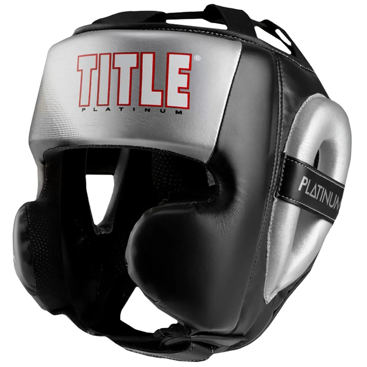 Title Boxing Platinum Proclaim Power Training Headgear - Black/Silver Title Boxing