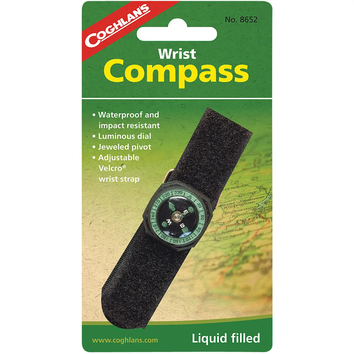 Coghlan's Wrist Compass w/ Strap, Waterproof & Impact Resistant Survival Camping Coghlan's