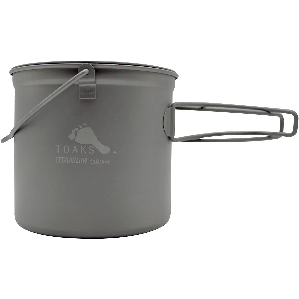 TOAKS 1100ml Titanium Camping Cooking Pot with Bail Handle and Lockable Lid TOAKS