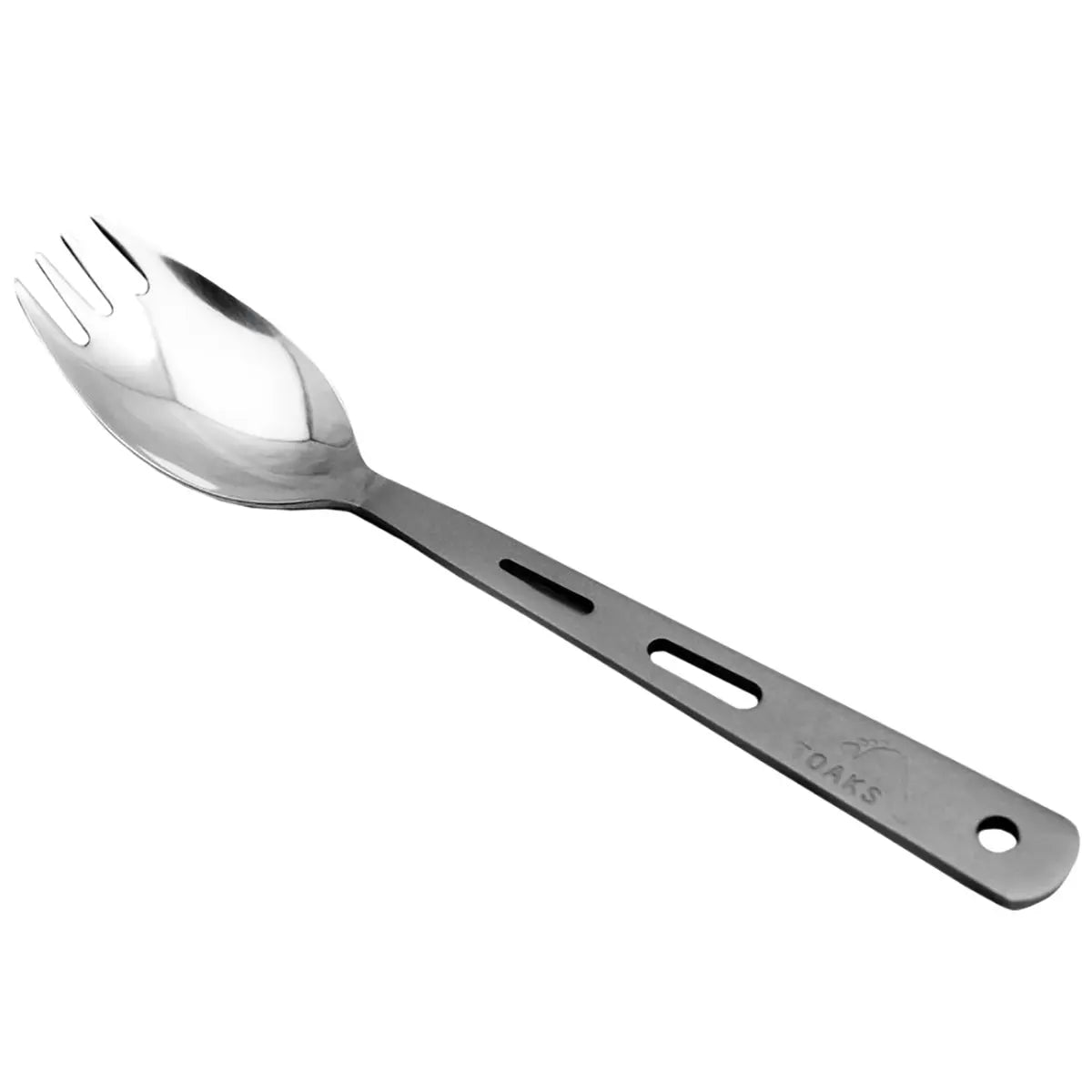 TOAKS Polished Narrow Head Titanium Camping Spork with Matte Handle TOAKS