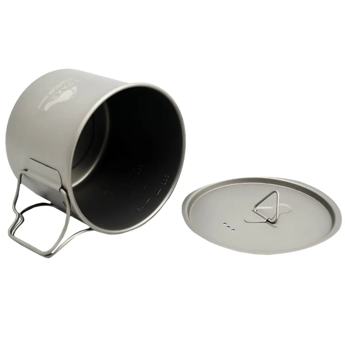 TOAKS Ultralight Titanium Camping Cook Pot with Foldable Handles and Lid - 550ml TOAKS