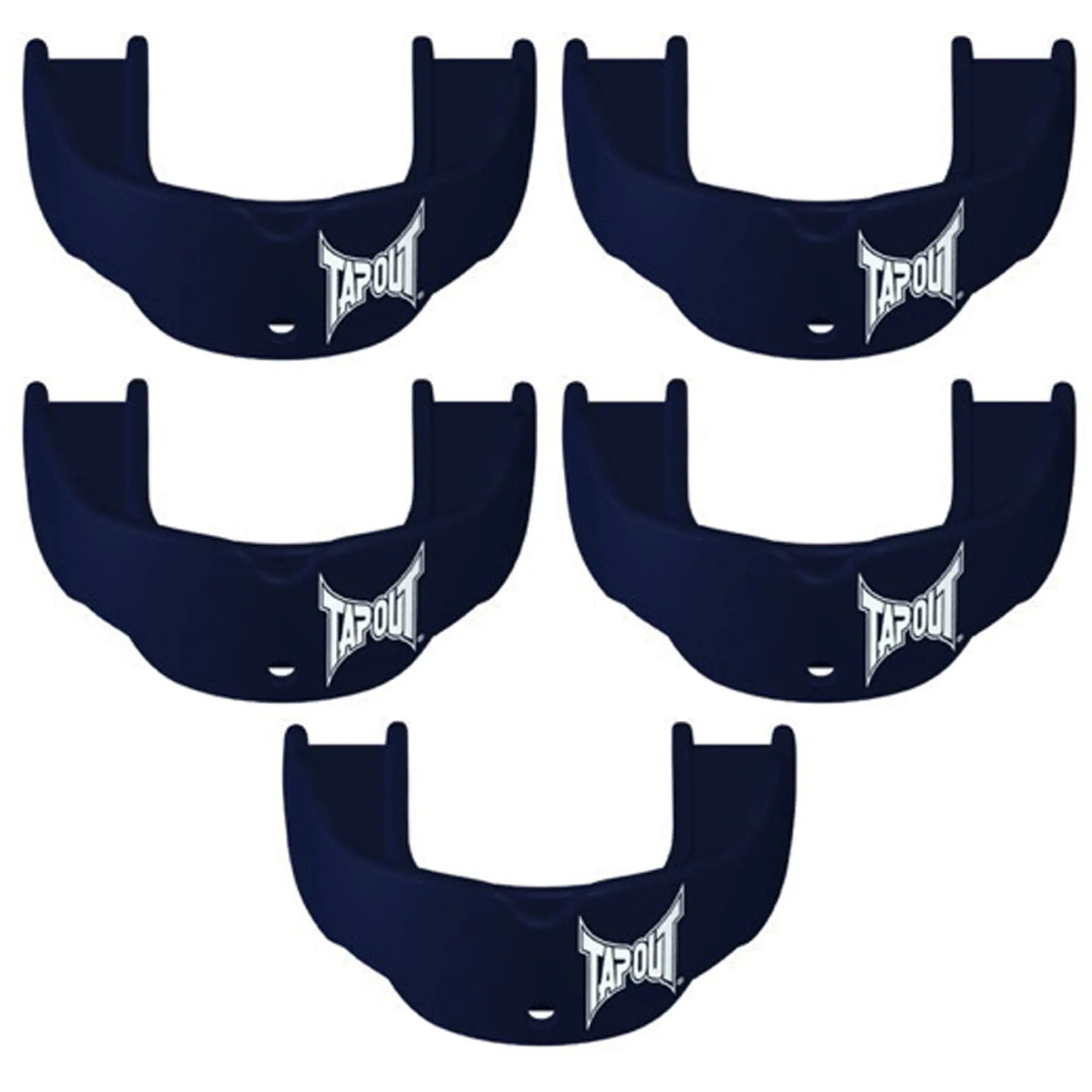 Tapout Adult Protective Sports Mouthguard with Strap 5-Pack - Navy Battle Sports