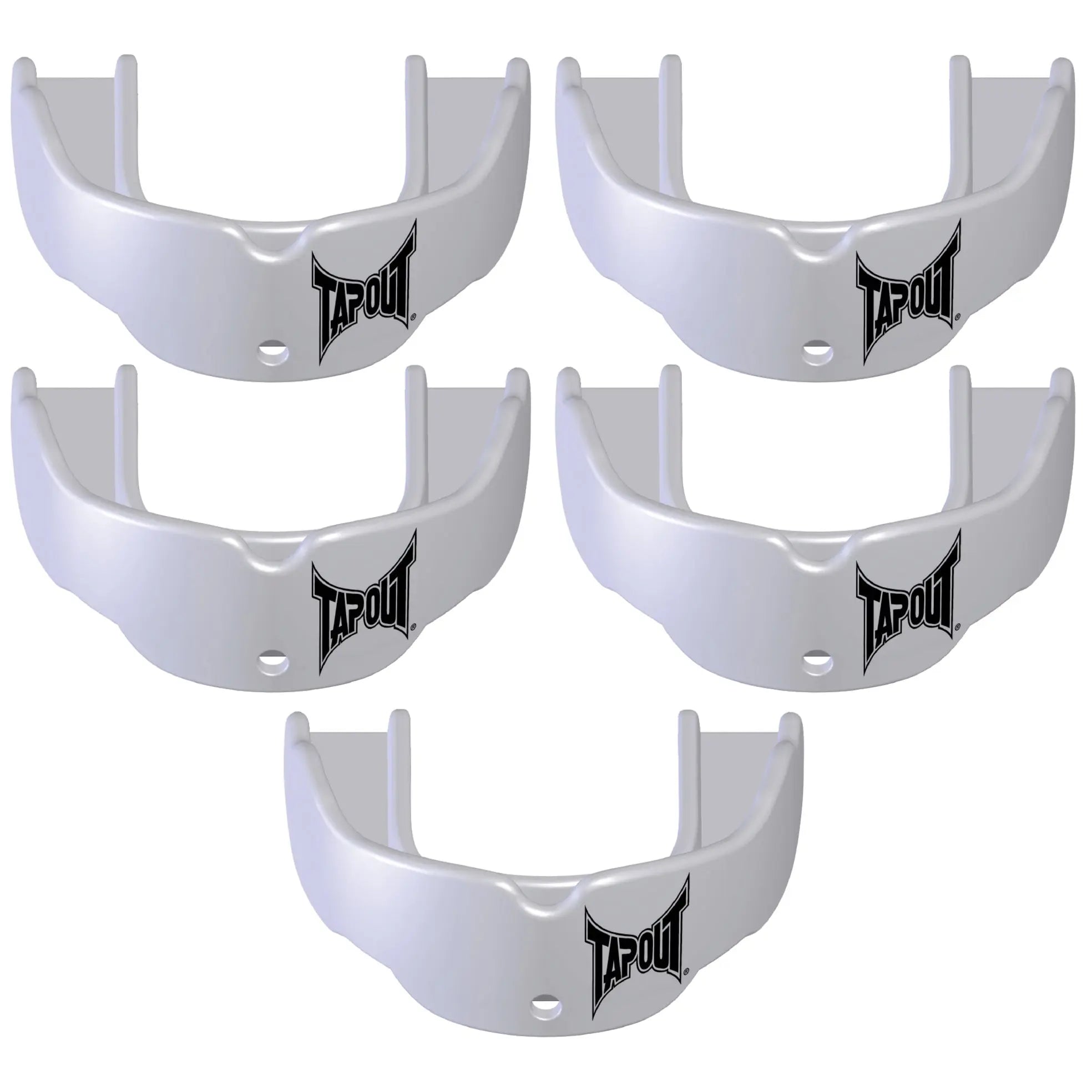 Tapout Youth Protective Sports Mouthguard with Strap 5-Pack - White Battle Sports