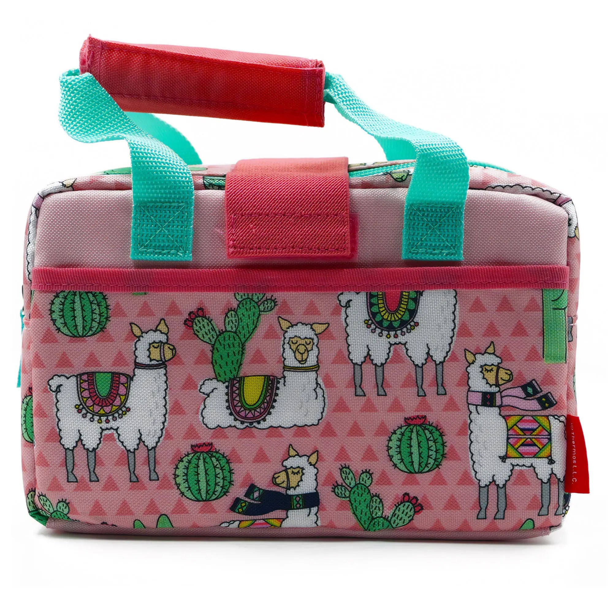 Thermos Kid's Funtainer Desert Llama Lunch Duffle Bag - Pink/Teal Thermos
