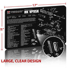 TekMat Original Gun Cleaning Mat - 17" X 11" - Heckler & Koch VP9SK™ TekMat