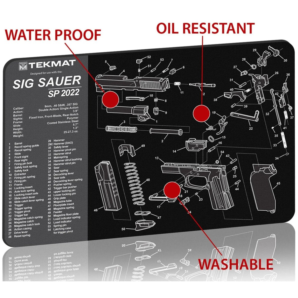 TekMat Original Gun Cleaning Mat - 17" X 11" - Sig Sauer SP2022™ TekMat