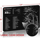 TekMat Original Gun Cleaning Mat - 17" X 11" - Springfield Armory XD-S TekMat