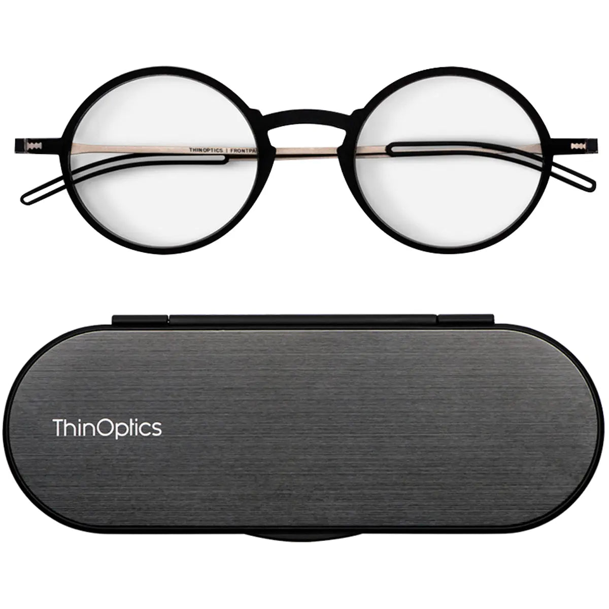 ThinOptics FrontPage Manhattan Reading Glasses with Milano Case ThinOptics