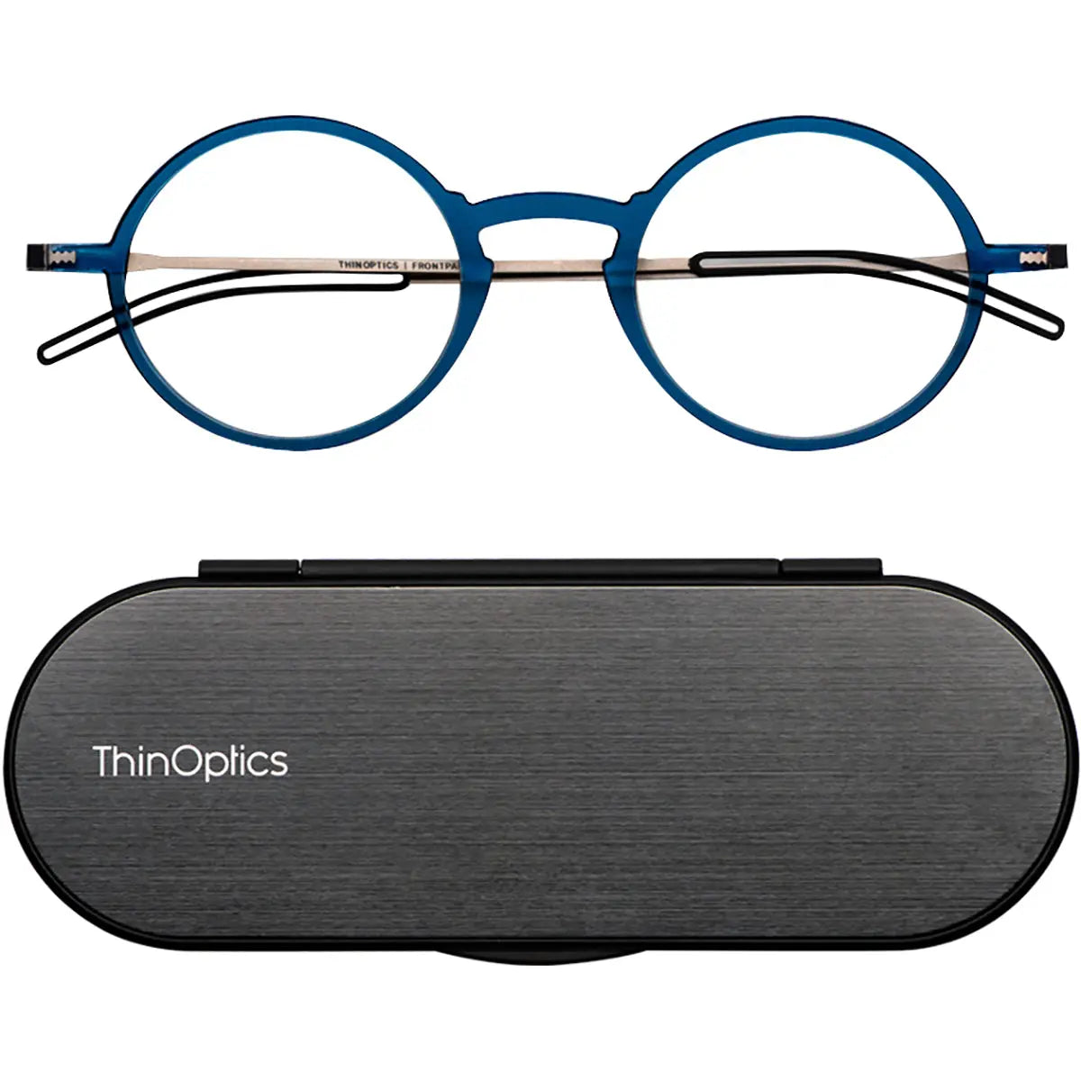 ThinOptics FrontPage Manhattan Reading Glasses with Milano Case ThinOptics