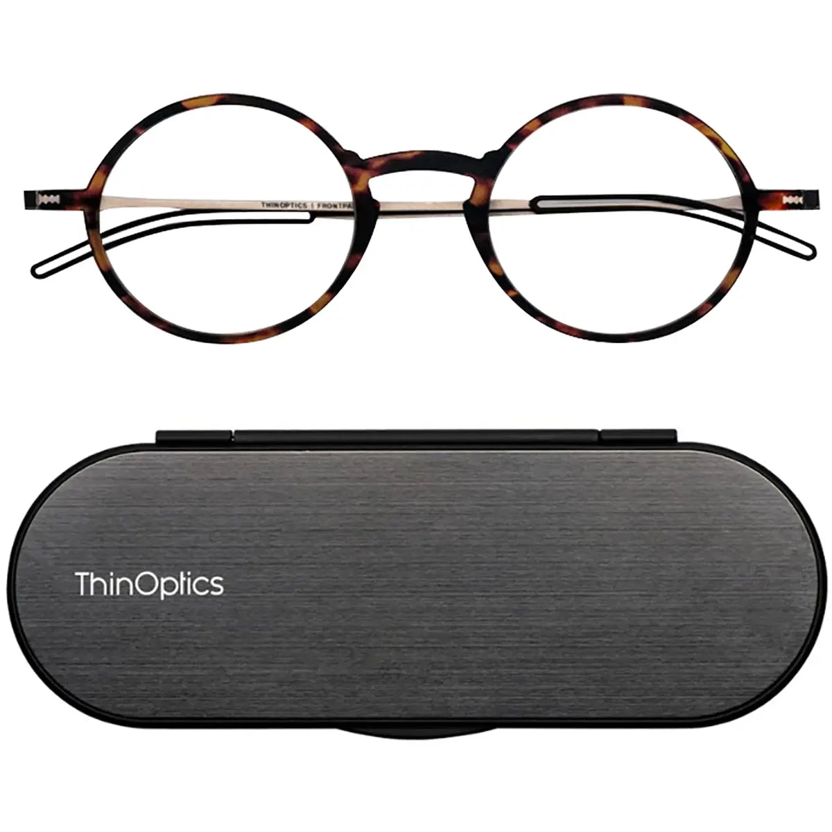ThinOptics FrontPage Manhattan Reading Glasses with Milano Case ThinOptics 1159781