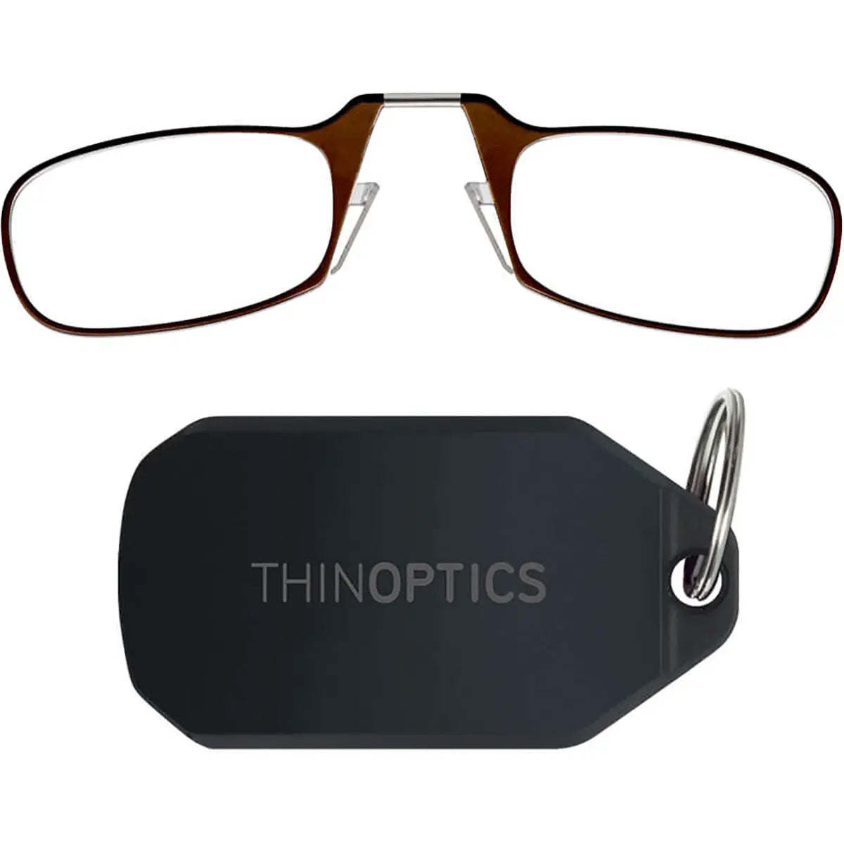 ThinOptics Secure Fit Armless Ultralight Reading Glasses with Keychain Case ThinOptics