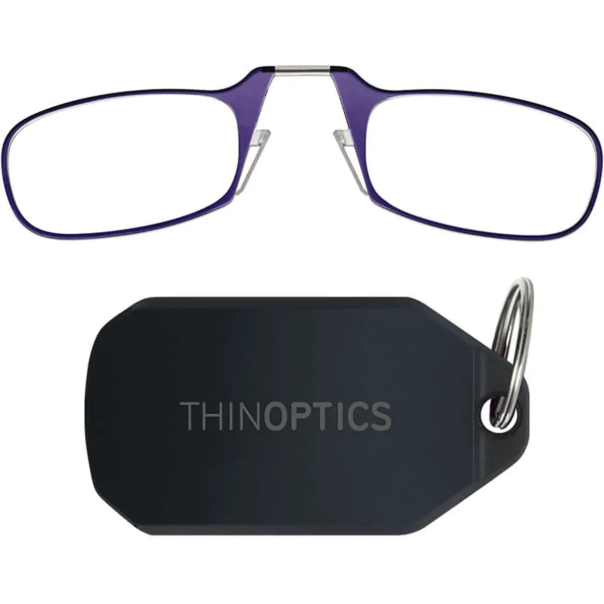 ThinOptics Secure Fit Armless Ultralight Reading Glasses with Keychain Case ThinOptics