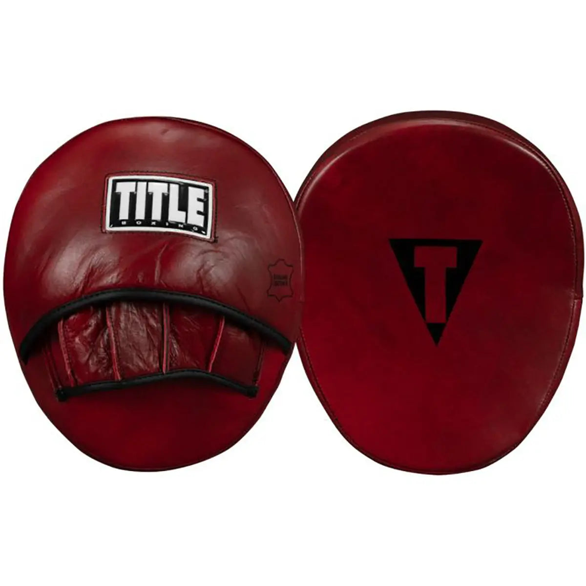 Title Boxing Blood Red Leather Punch Mitts Title Boxing