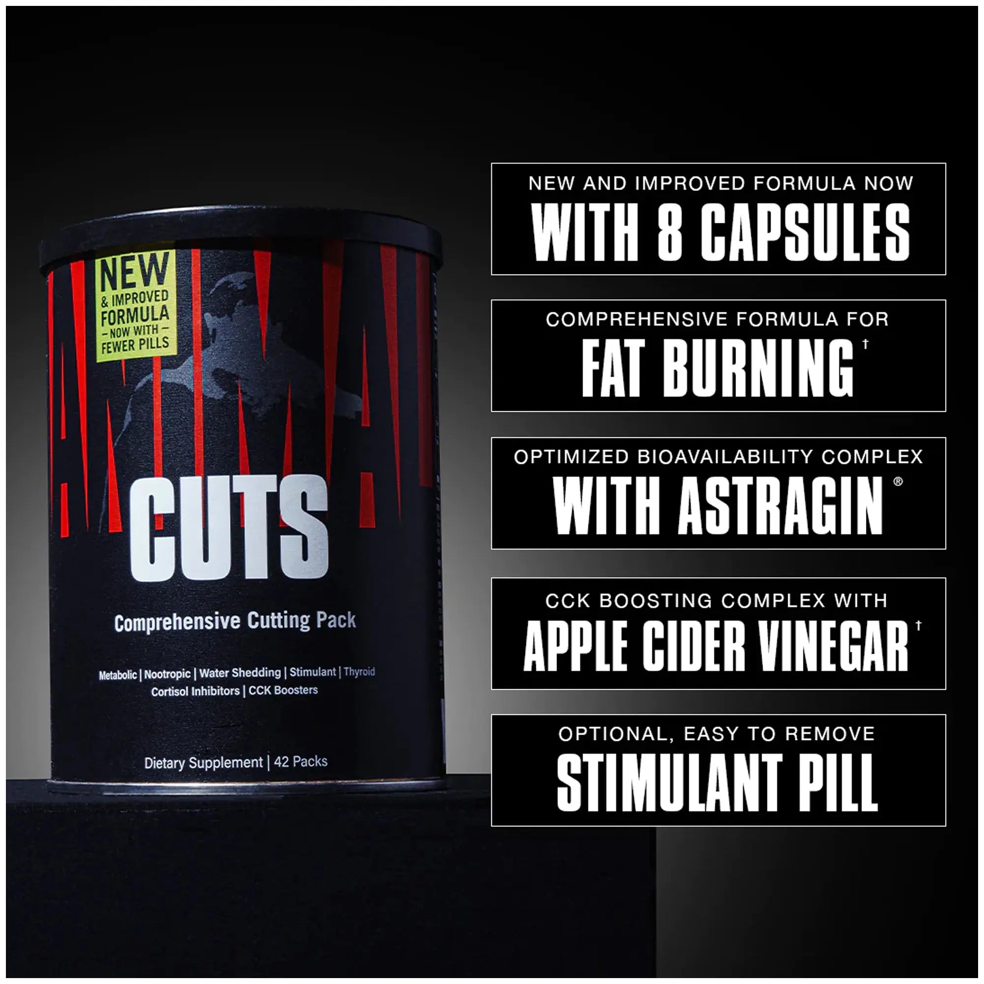 Universal Nutrition Animal Cuts Dietary Supplement - 42 Packs Universal Nutrition