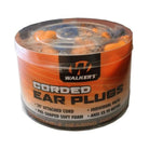 Walker's Corded Foam Ear Plugs -50 Pair Jar - Orange - Each Pair with 24" Atttached Cord Walker's
