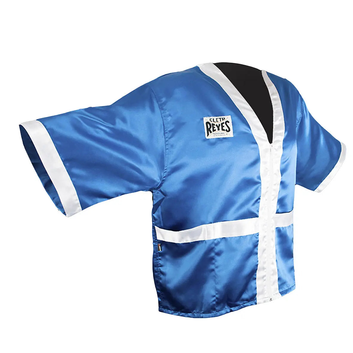 Cleto Reyes Corner Staff Satin Boxing Robe - Blue/White Cleto Reyes