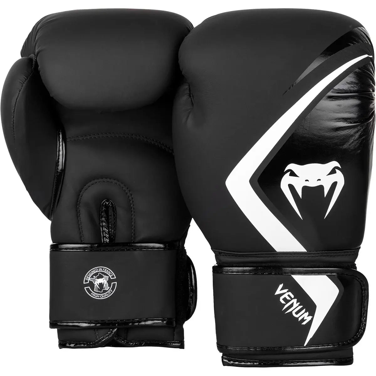 Venum Contender 2.0 Hook and Loop Boxing Gloves - Black/Gray/White Venum