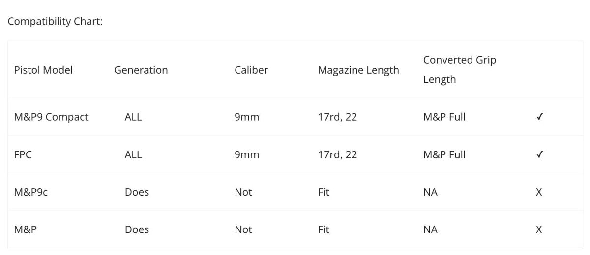 XTech Tactical Mag-Adapt MP15-17 Magazine Sleeve Adapter for M&P Compact XTech Tactical