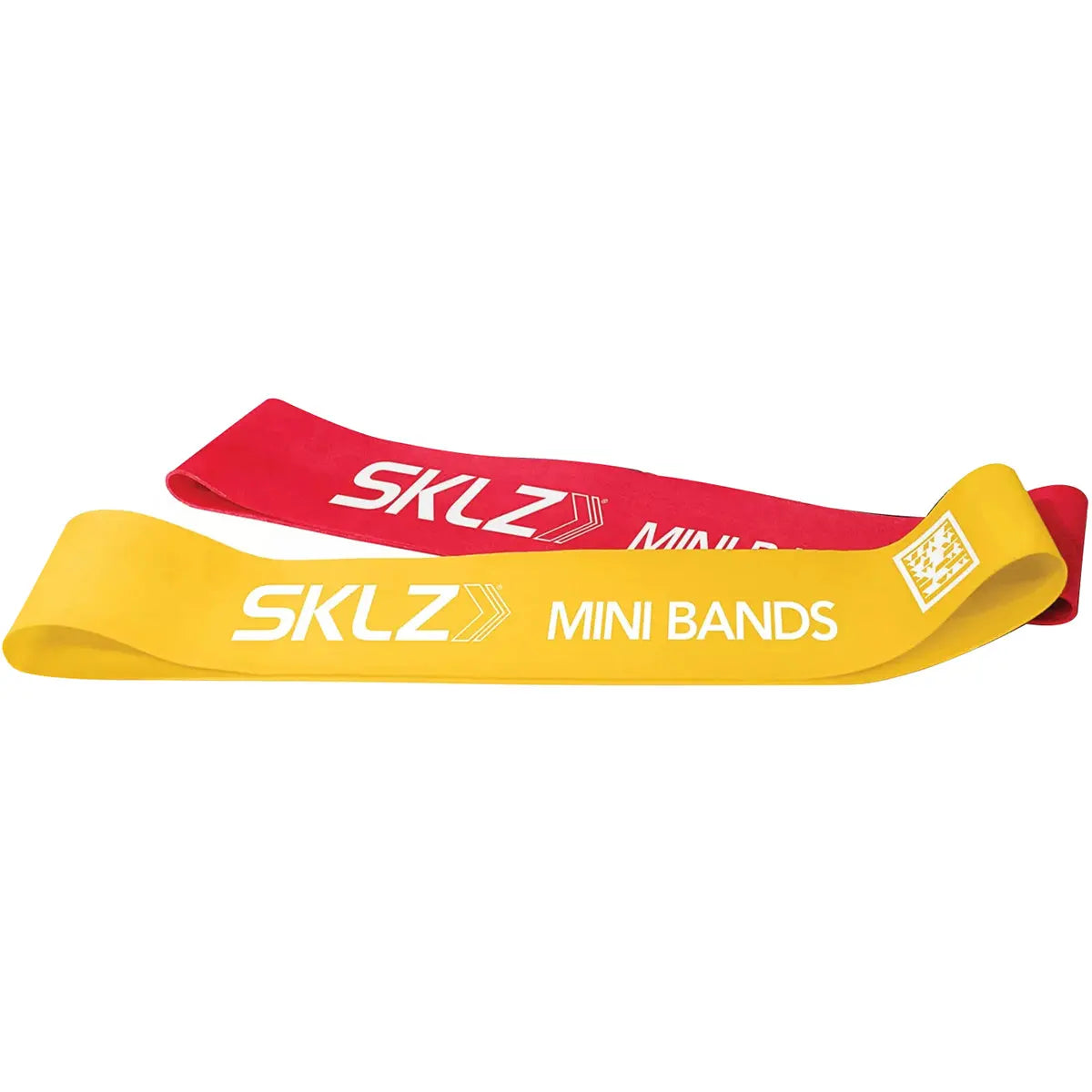 SKLZ Mini Strength Training and Exercise Resistance Bands 2 Pack Red Yellow