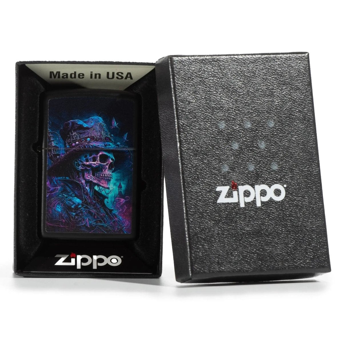 Zippo Gaudy Skull Design Refillable Windproof Pocket Lighter
