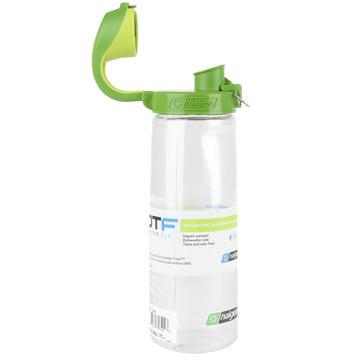 Nalgene Sustain 24 oz. Tritan On the Fly Water Bottle - Clear/Sprout Green Nalgene