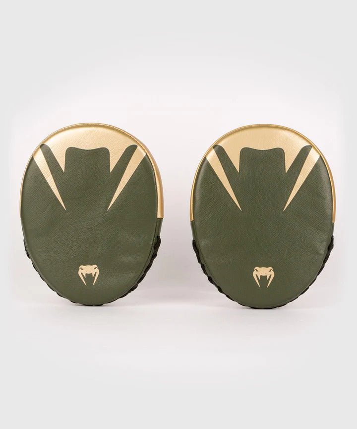 Venum Pro Boxing Flat Punch Mitts - Khaki/Gold - Forza Sports