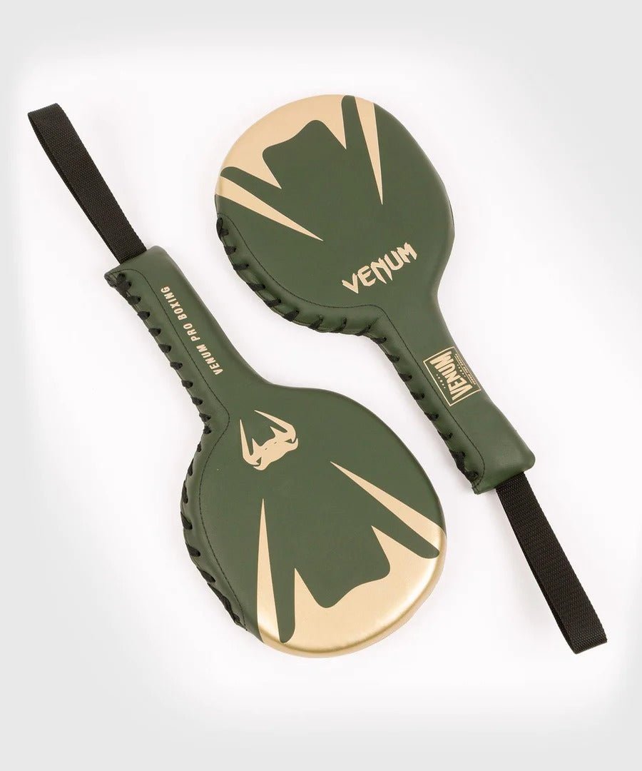Venum Pro Boxing Training Rackets - Khaki/Gold - Forza Sports