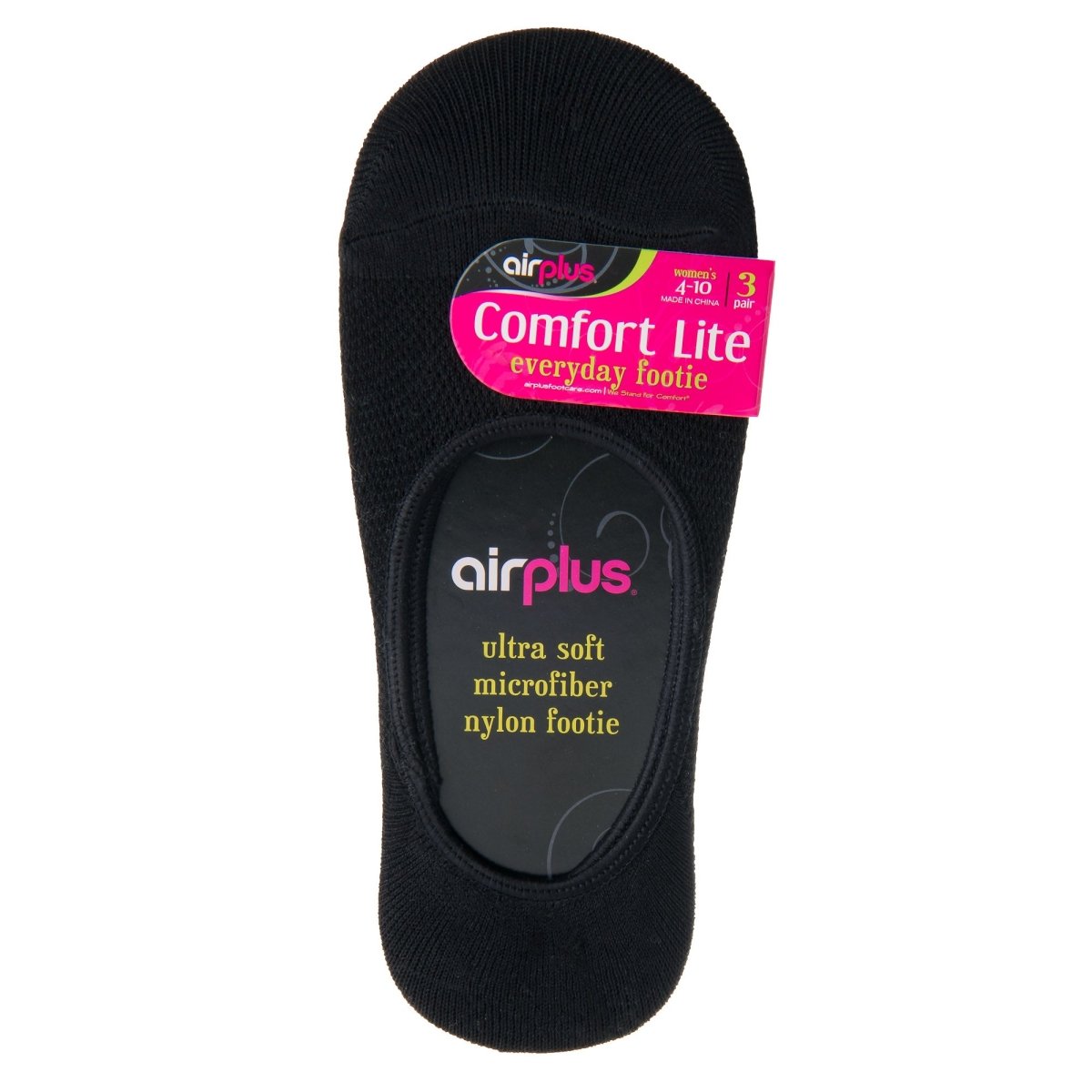 Airplus Active No Show Socks, Assorted Bright Colors, Women's Shoe Size 5 - 10, 3 Pair - Forza Sports