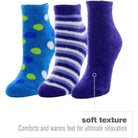 Airplus Aloe and Vitamin E Infused Moisturizing Socks, Women's 5 - 11, 1 Pair, Colors May Vary - Forza Sports