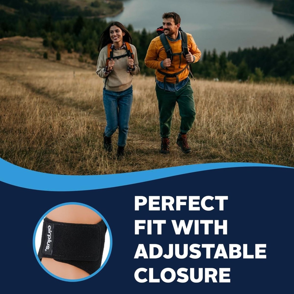 Airplus Arch Support Wrap, One Size Fits Most, Black, 1 Pair - Forza Sports