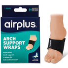 Airplus Arch Support Wrap, One Size Fits Most, Black, 1 Pair - Forza Sports