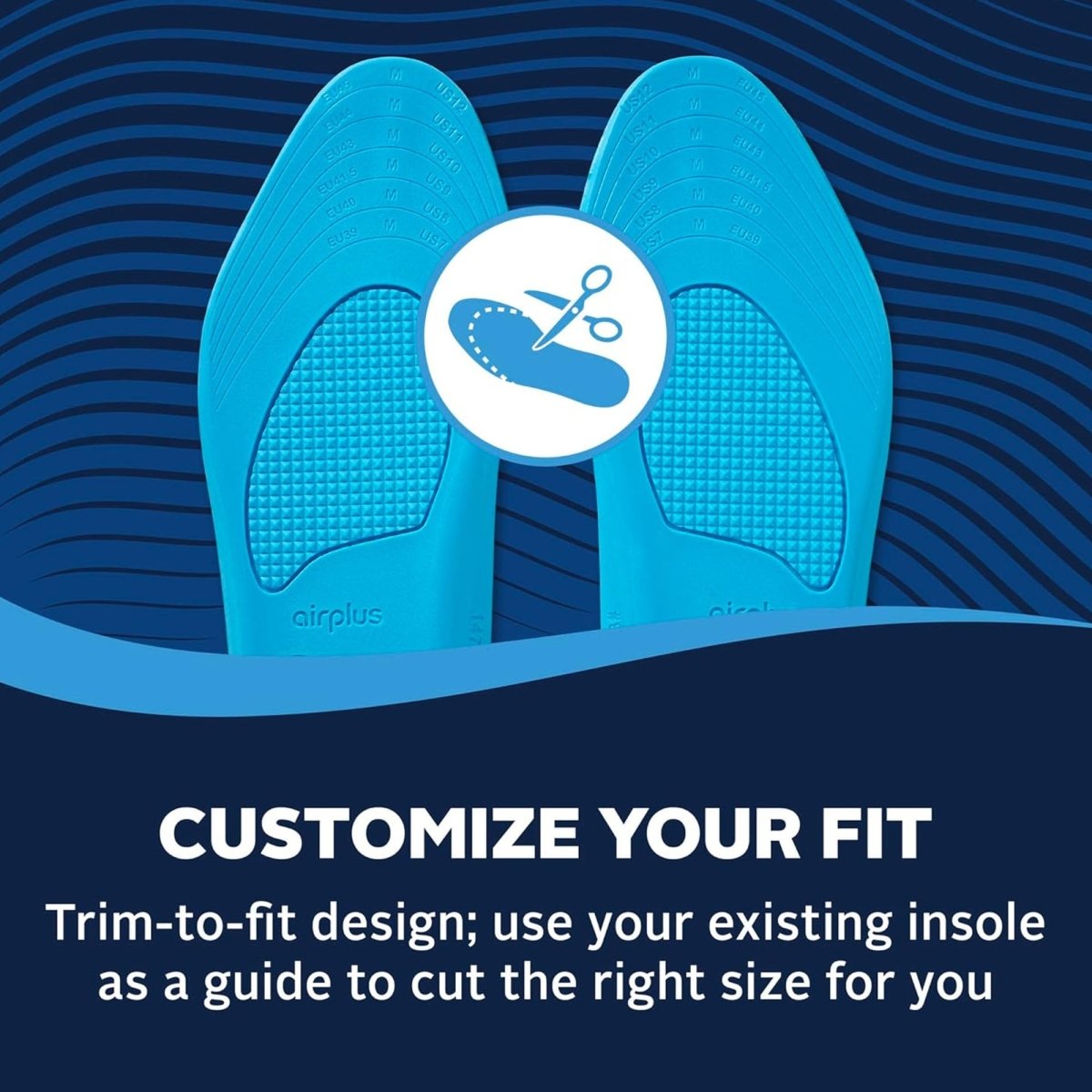 Airplus Diabetic Insoles for Sensitive Feet, Men's 7 - 13, 1 Pair - Forza Sports