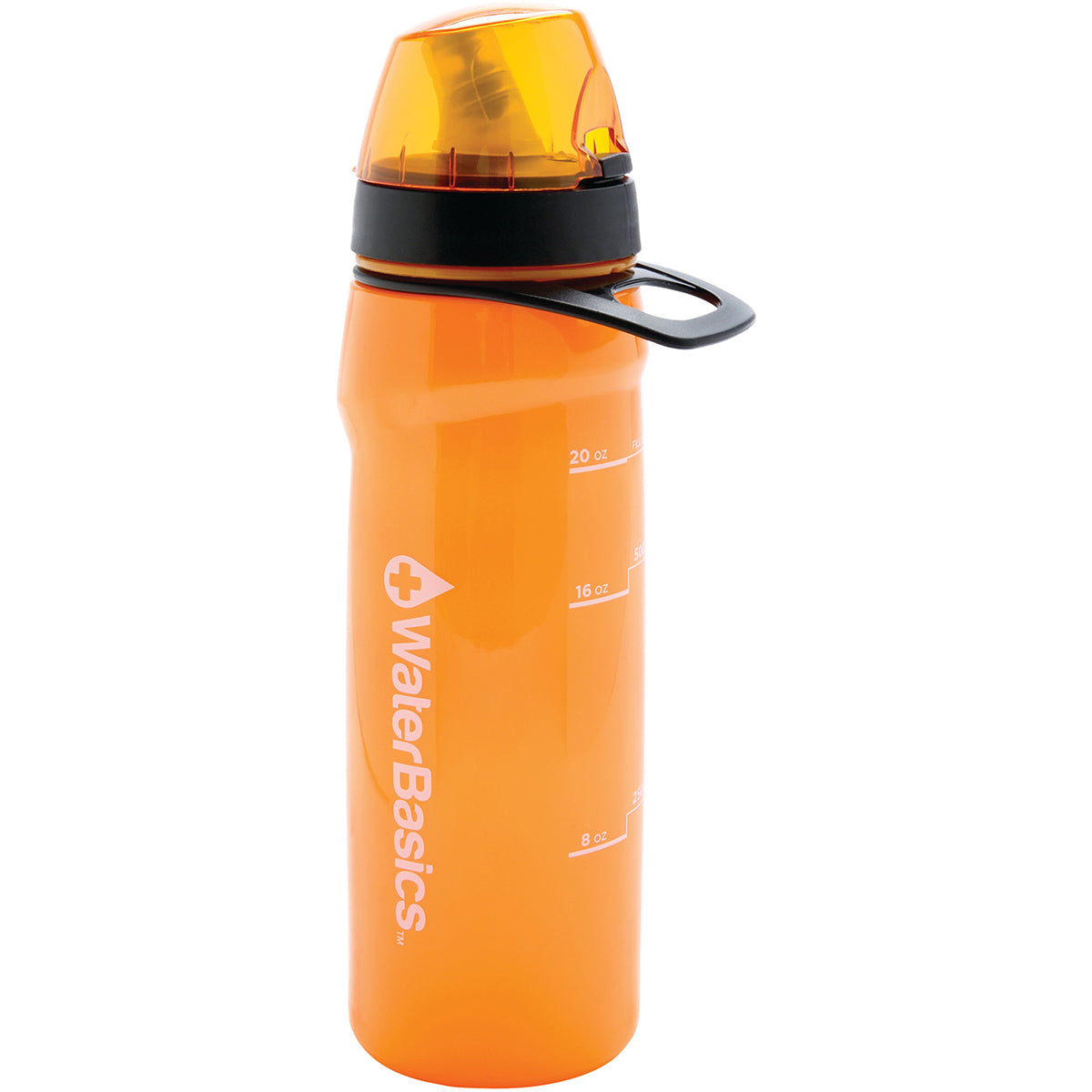 WaterBasics 22 oz. RED Line Emergency Filter Water Bottle with Extra Filter Aquamira