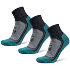 Balega Blister Resist Quarter Length Running Socks, Gray/Blue, 3 Pack - Forza Sports