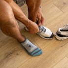 Balega Blister Resistant No Show Running Socks, Gray/Blue - Forza Sports