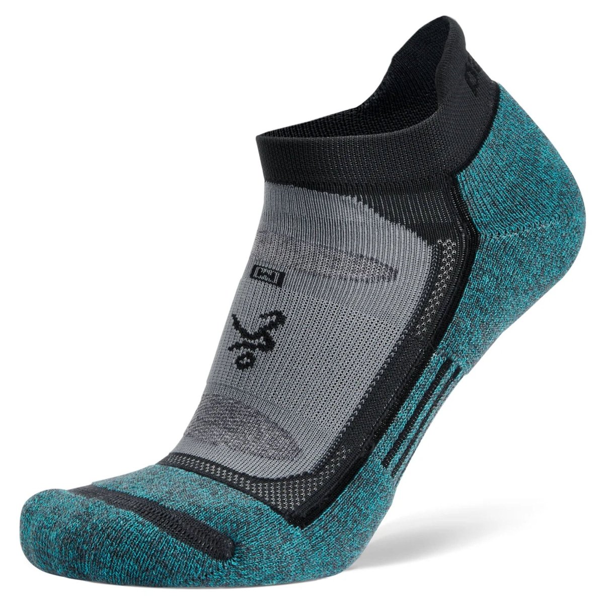 Balega Blister Resistant No Show Running Socks, Gray/Blue - Forza Sports