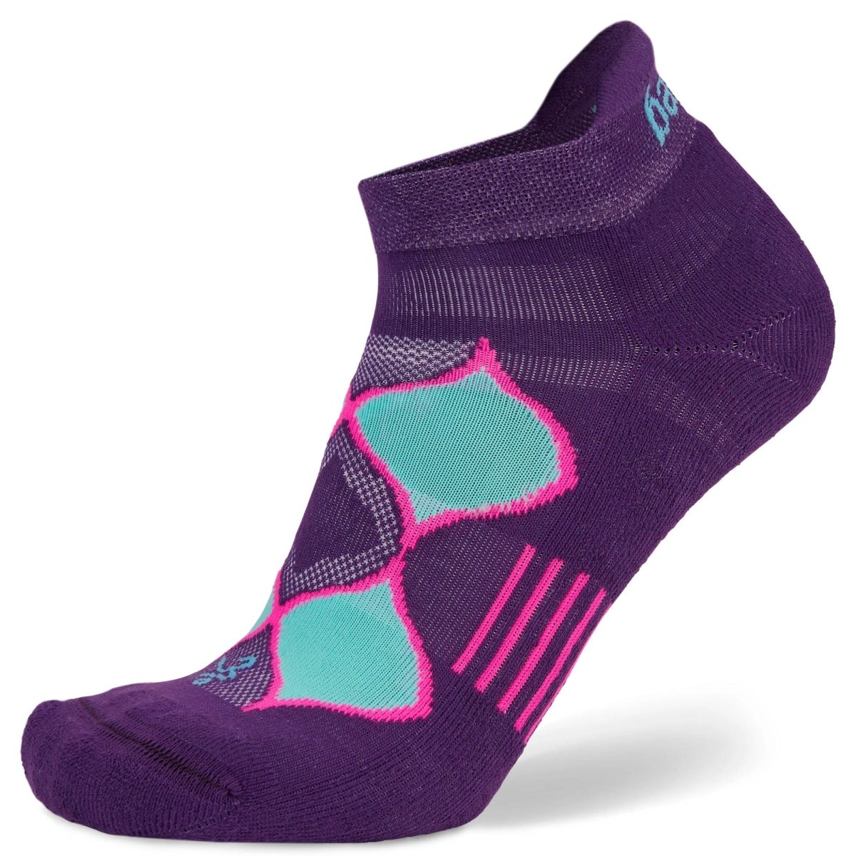 Balega Enduro No Show Socks, Charged Purple/Watermelon, Small - Forza Sports