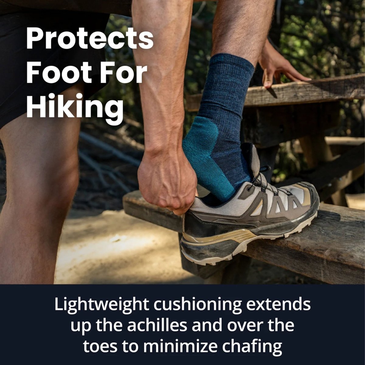 Balega Hike Crew Socks, Suede Jet - Forza Sports