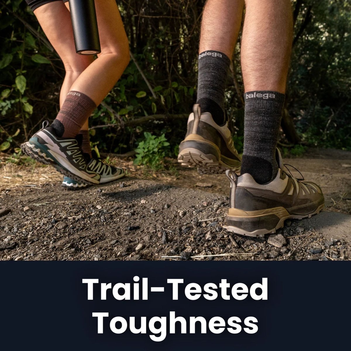 बलेगा हाइक क्रू सॉक्स, जेट ब्लैक - फोर्ज़ा स्पोर्ट्स