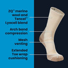 Balega Hike Crew Socks, Jet Black - Forza Sports