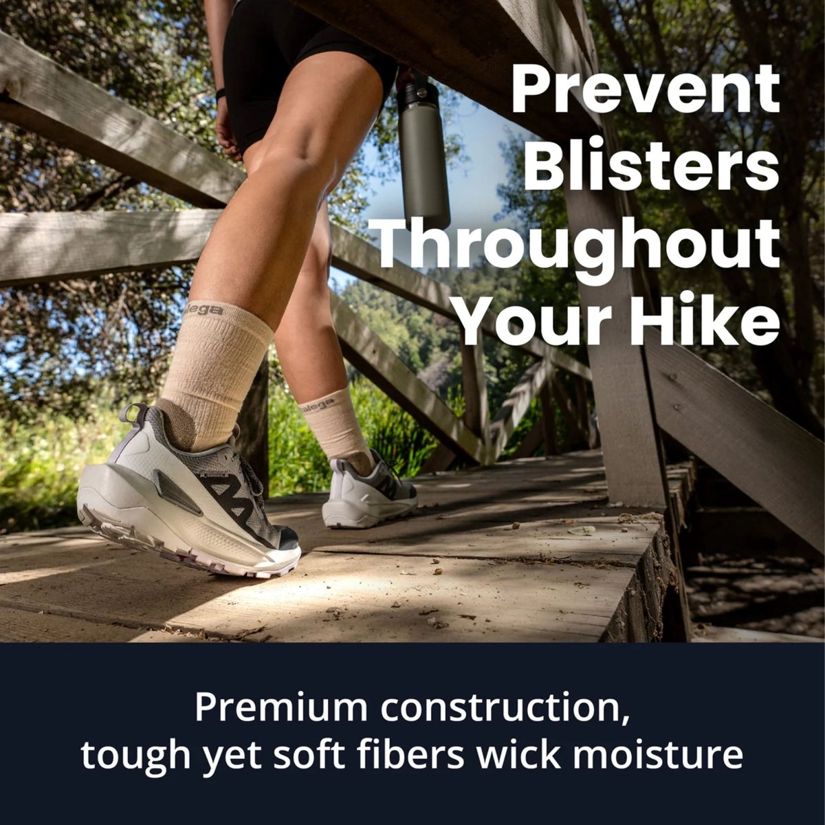 Balega Hike Crew Socks, Suede Jet - Forza Sports