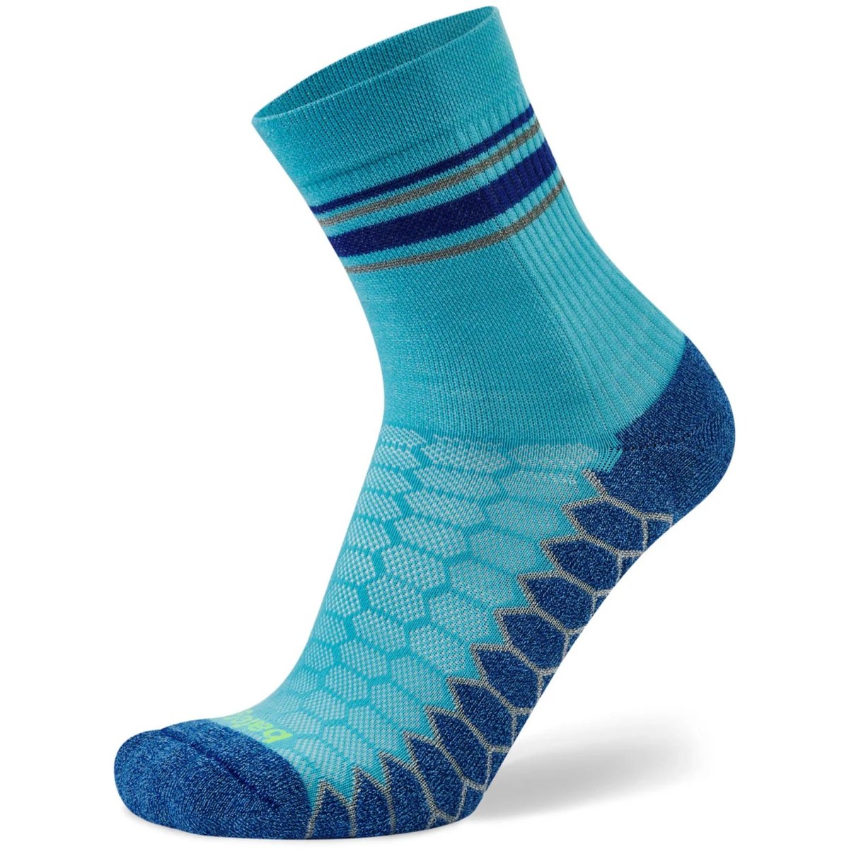 Balega Silver Mini Crew Socks, Cobalt - Forza Sports