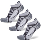 Balega Ultraglide No Show Socks, Heather Gray, 3 Pack - Forza Sports