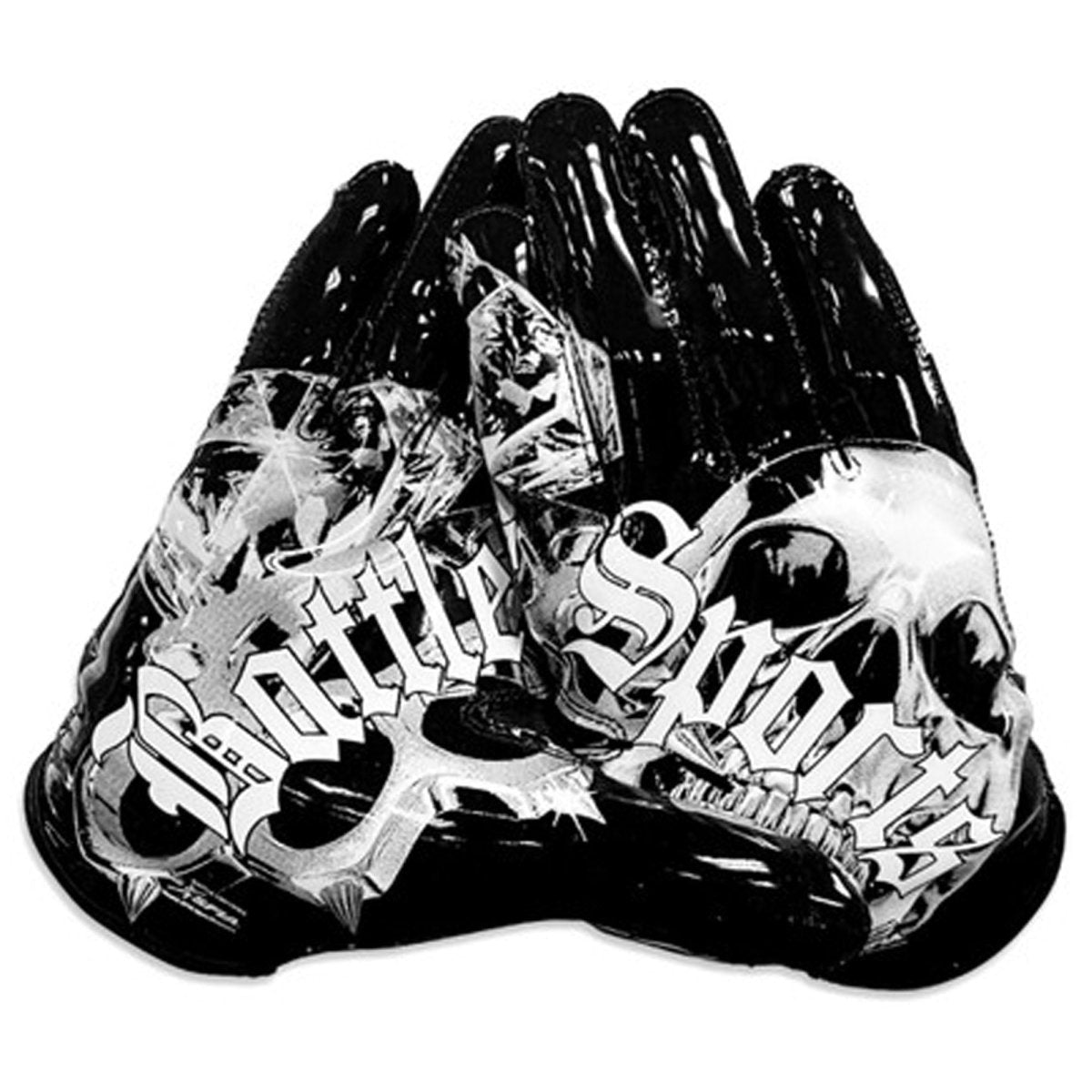 Battle Sports Adult "Chrome Skulls" Doom Speed Receiver Football Glove - Forza Sports