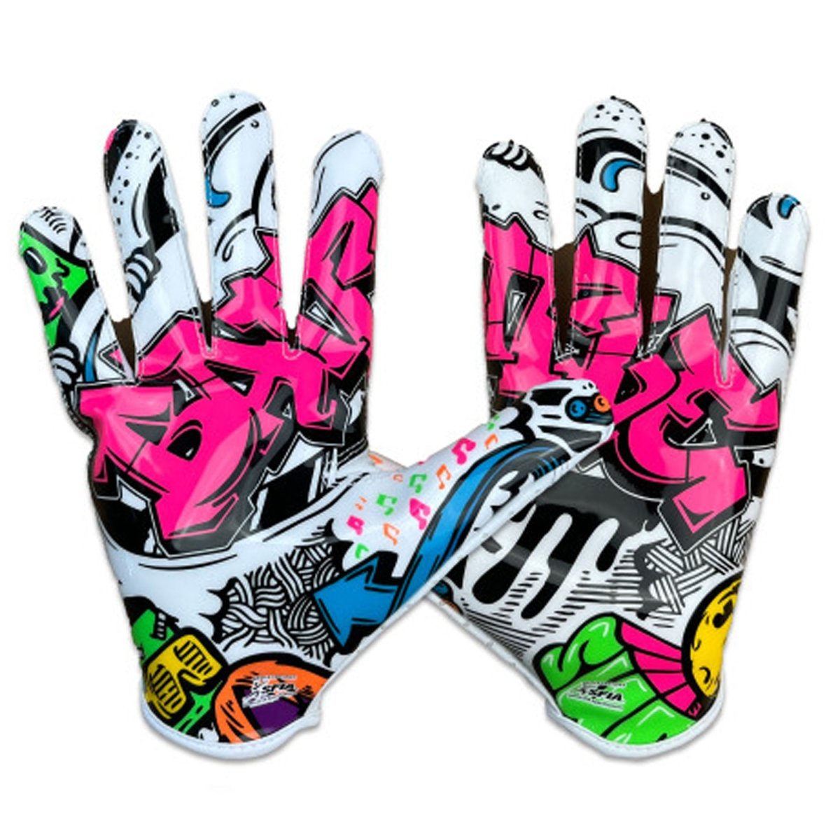 Battle Sports Adult "Graffiti" Doom Speed Receiver Football Gloves - Forza Sports