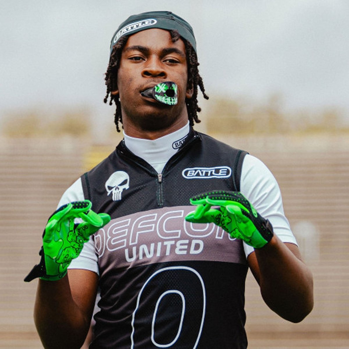 Battle Sports Adult "Slime" Doom Speed Receiver Football Glove - Forza Sports